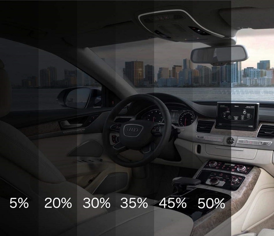 window tint percentages examples