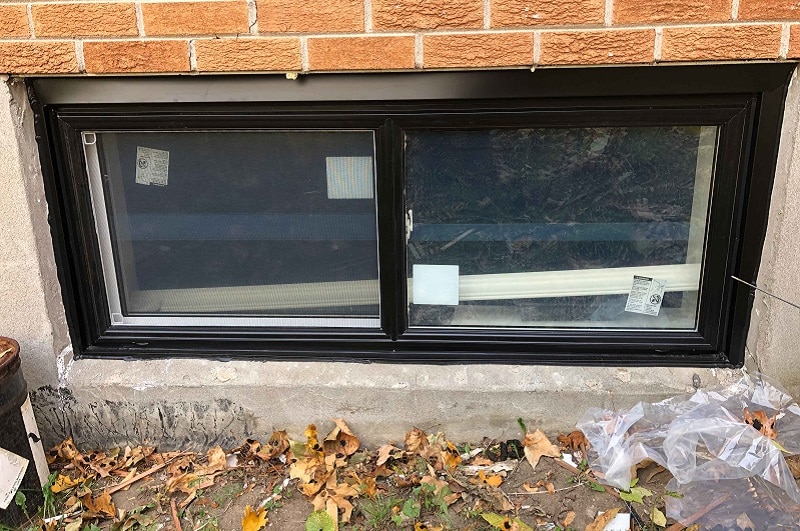 Slider basement window