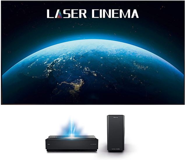 Hisense 100L10E Smart Ultra Short Throw 4K UHD HDR Home Theater TV Projector
