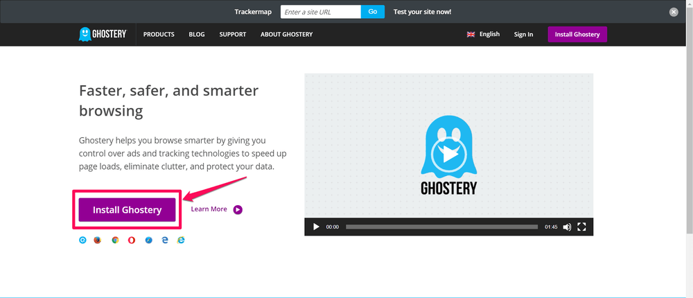 Ghostery ad blocker